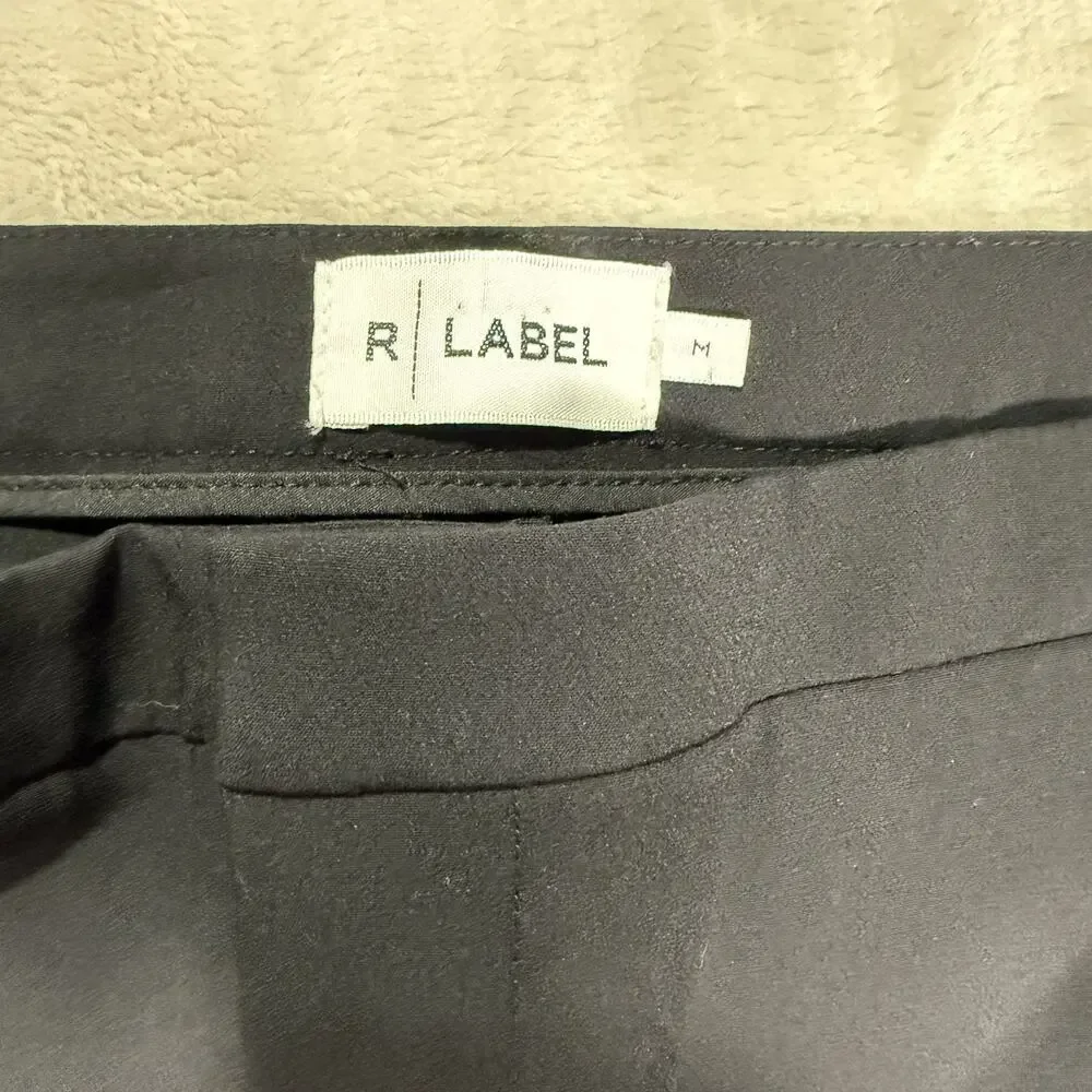The Reset R Label Trouser Pants Women's Size Medium M Cropped Stretch Black - Picture 3 of 8